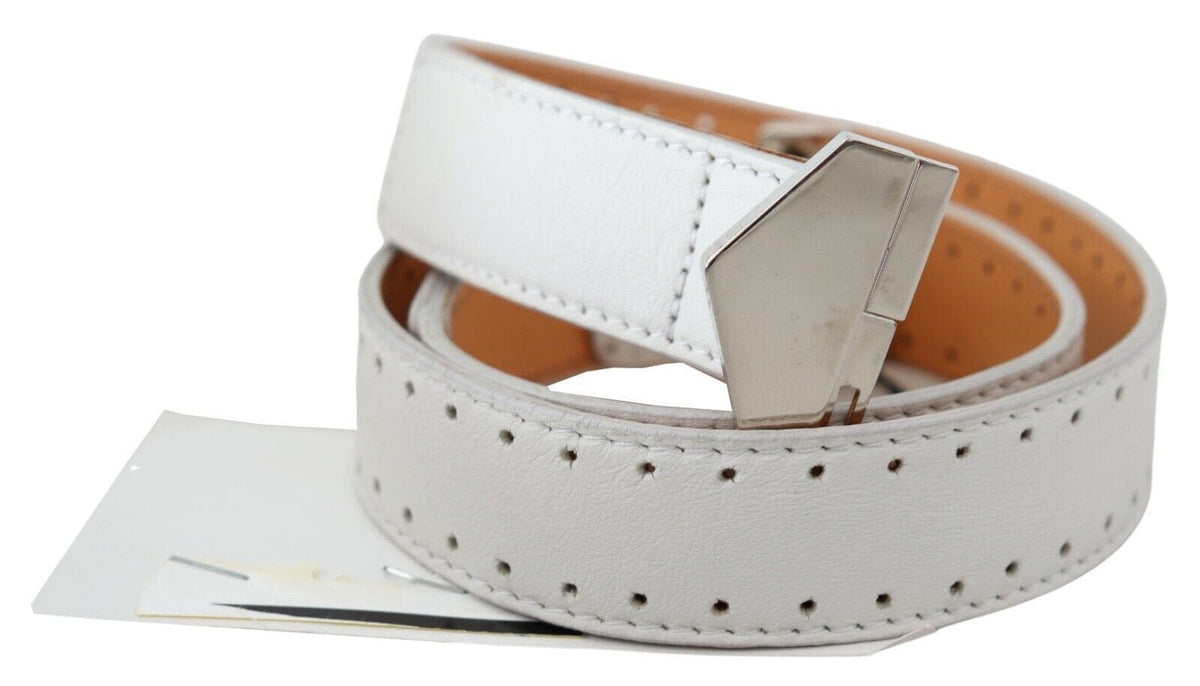 Ceinture élégante en cuir blanc GF Ferre