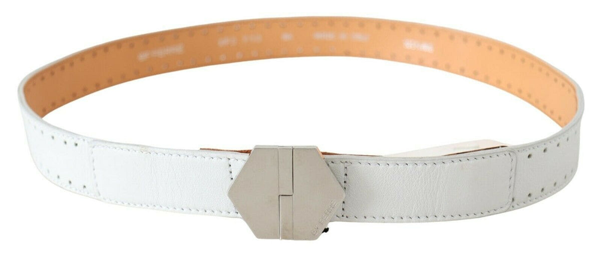 Ceinture élégante en cuir blanc GF Ferre