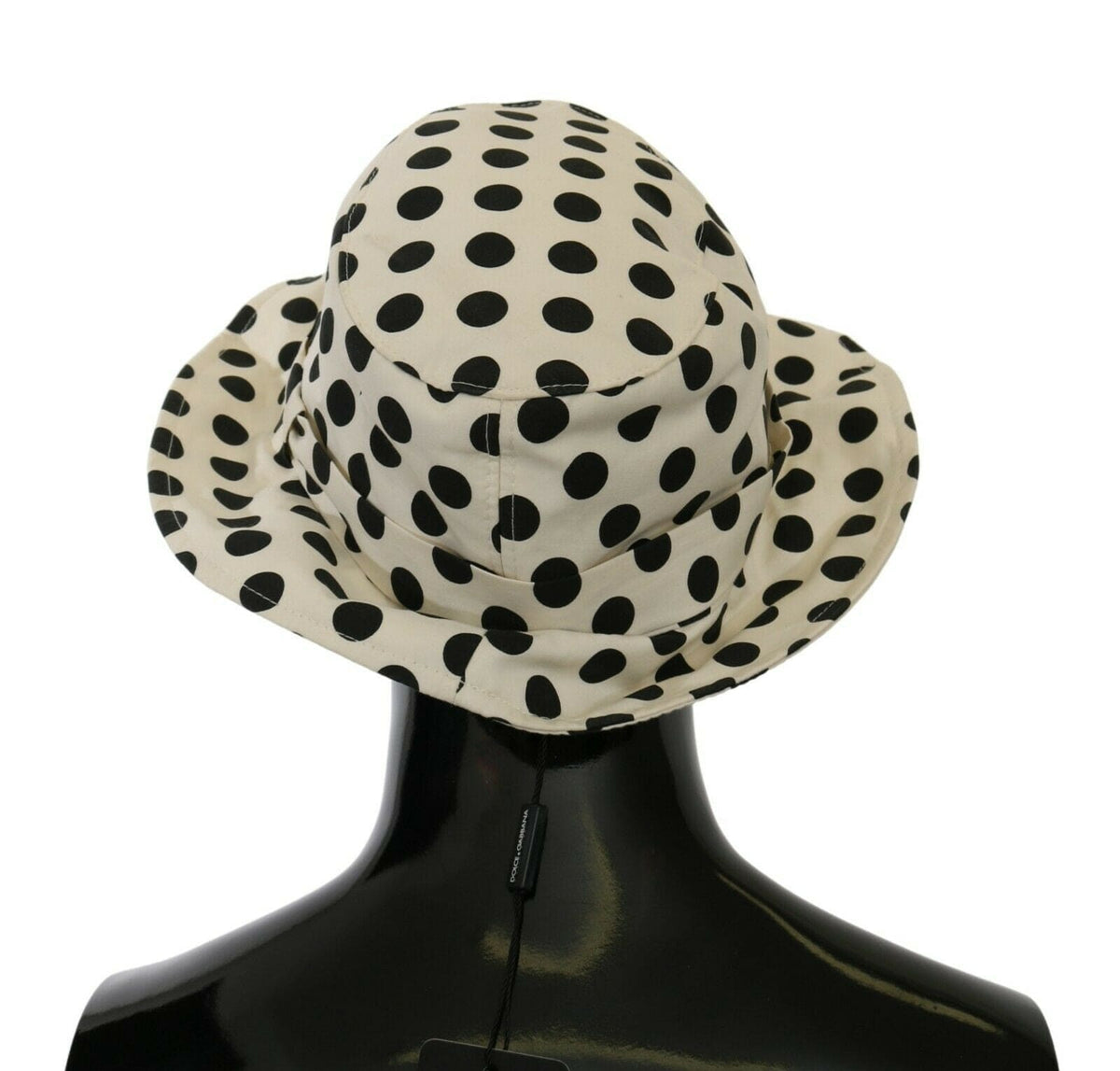 Sombrero trilby elegante de lunares negros de Dolce &amp; Gabbana