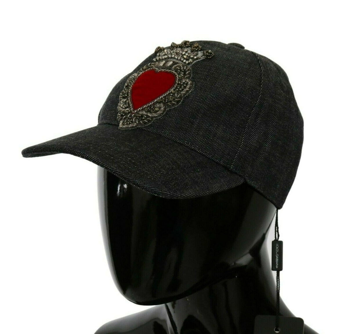 Gorra de béisbol elegante de algodón azul de Dolce &amp; Gabbana