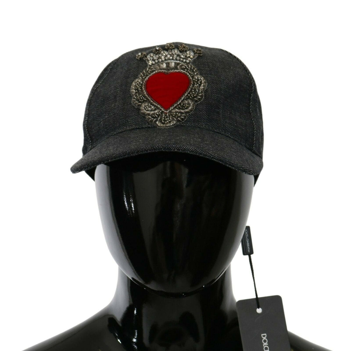 Gorra de béisbol elegante de algodón azul de Dolce &amp; Gabbana