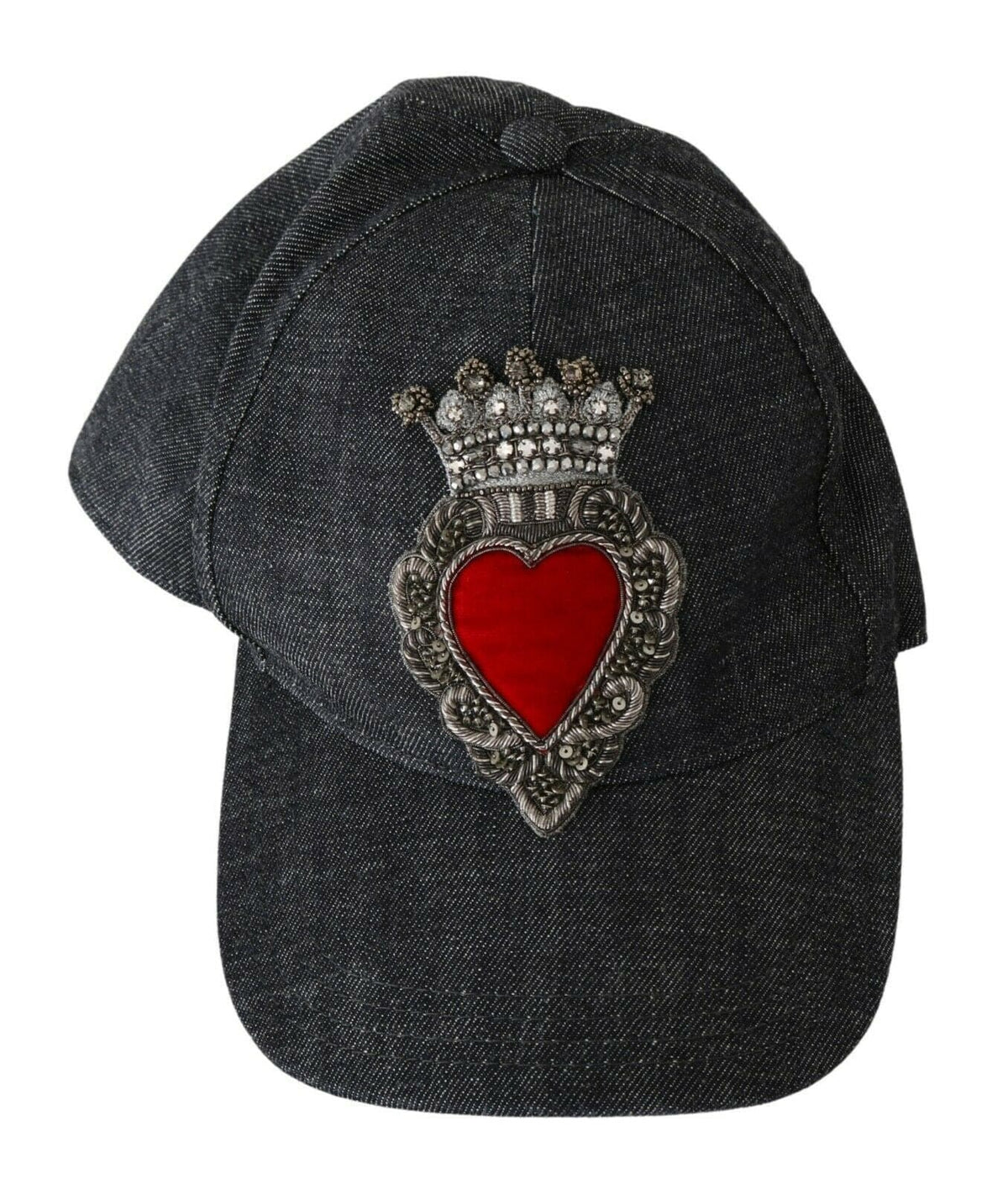 Gorra de béisbol elegante de algodón azul de Dolce &amp; Gabbana