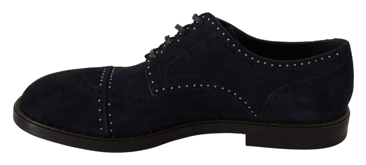 Chaussures Derby élégantes en daim Dolce &amp; Gabbana avec clous argentés