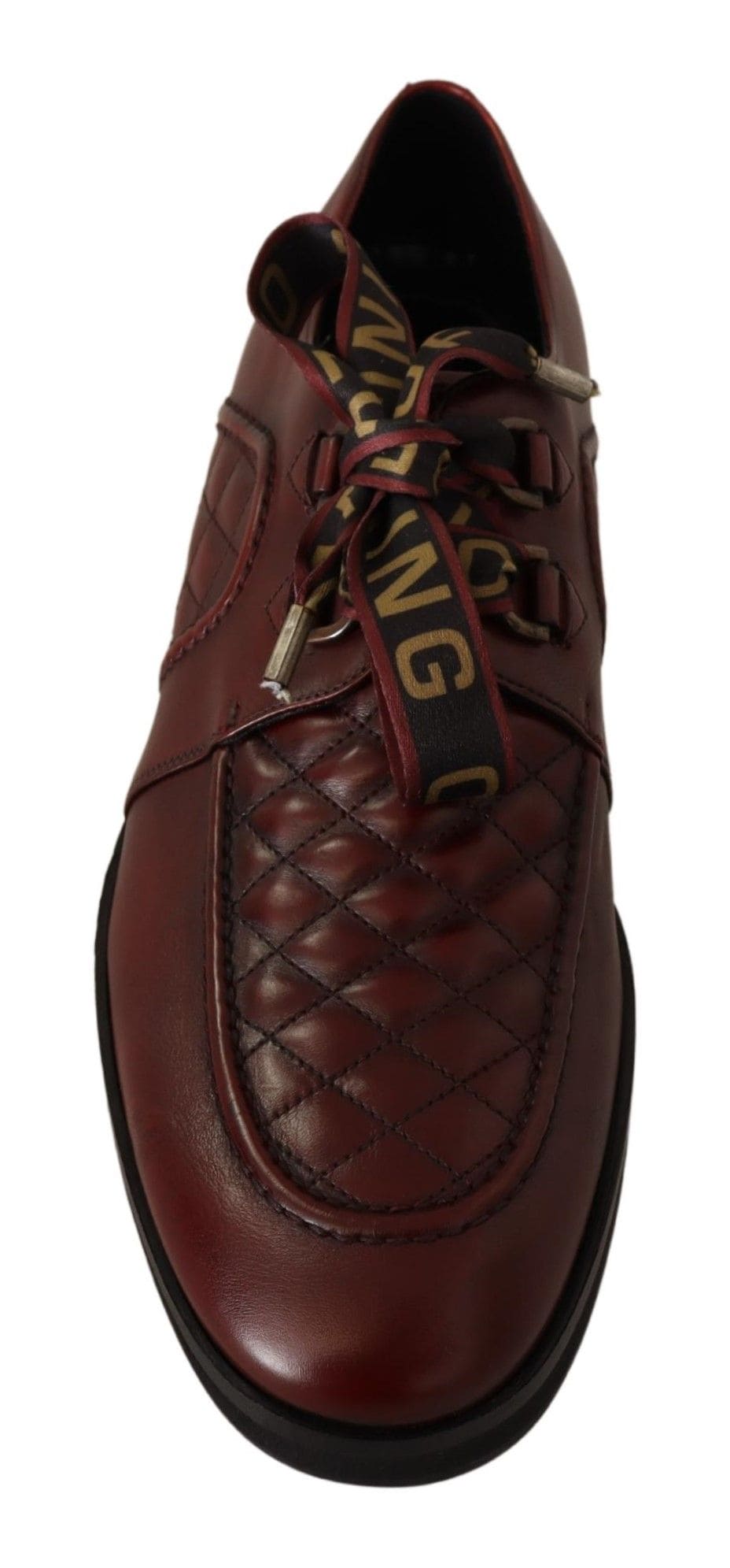 Chaussures Derby élégantes en cuir bordeaux Dolce &amp; Gabbana