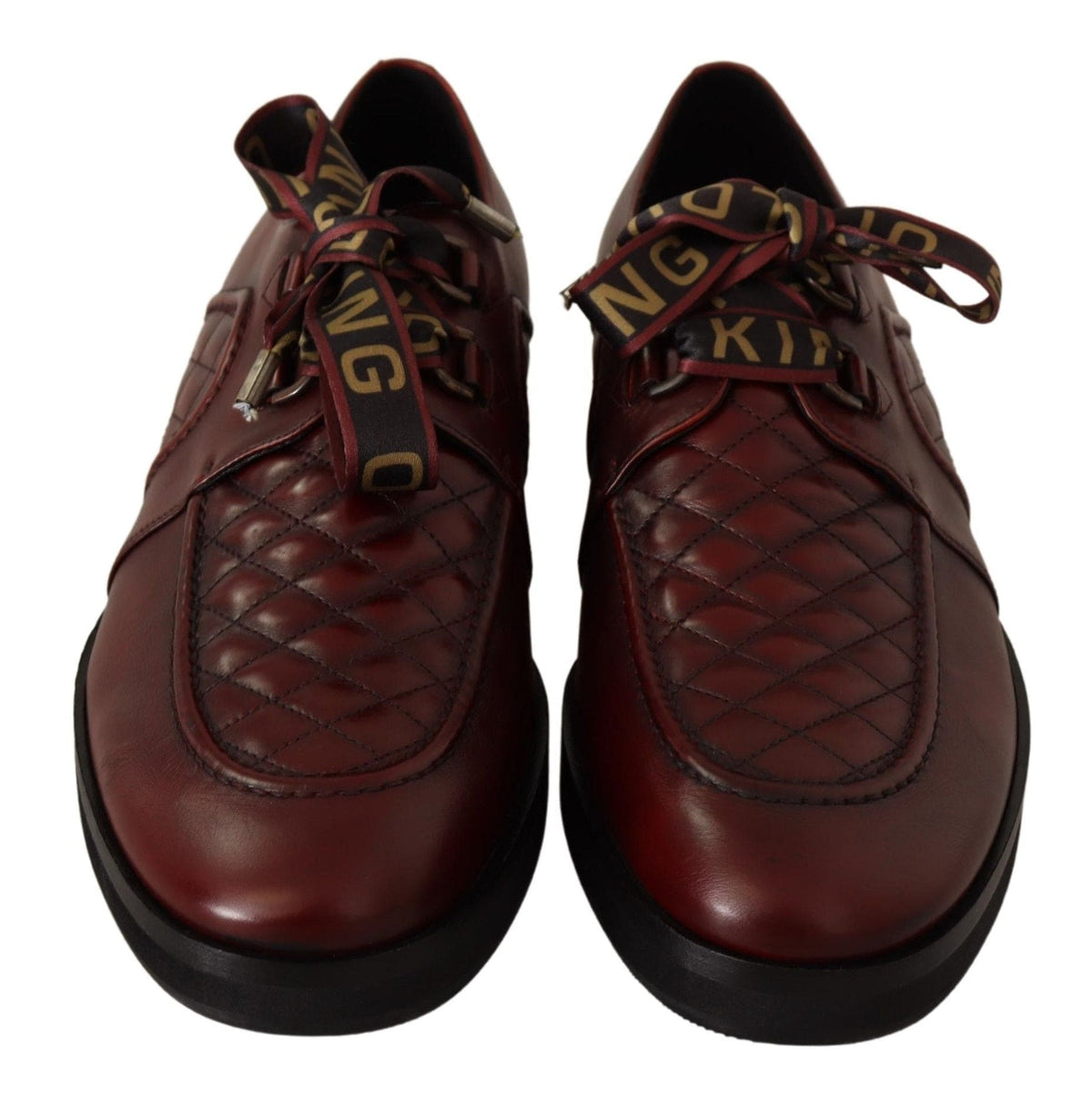 Chaussures Derby élégantes en cuir bordeaux Dolce &amp; Gabbana