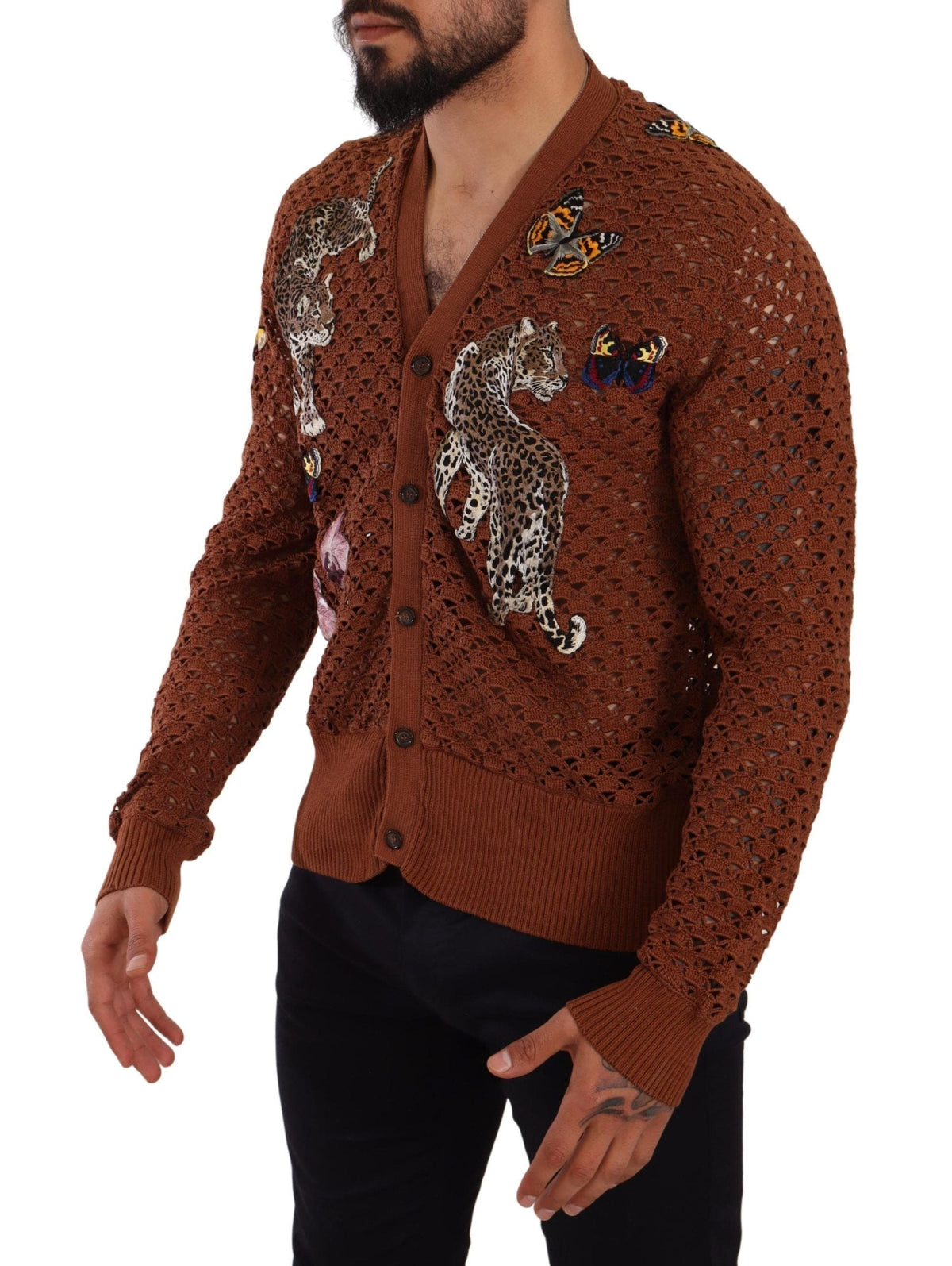 Cardigan brodé multicolore Dolce &amp; Gabbana Refined Elegance