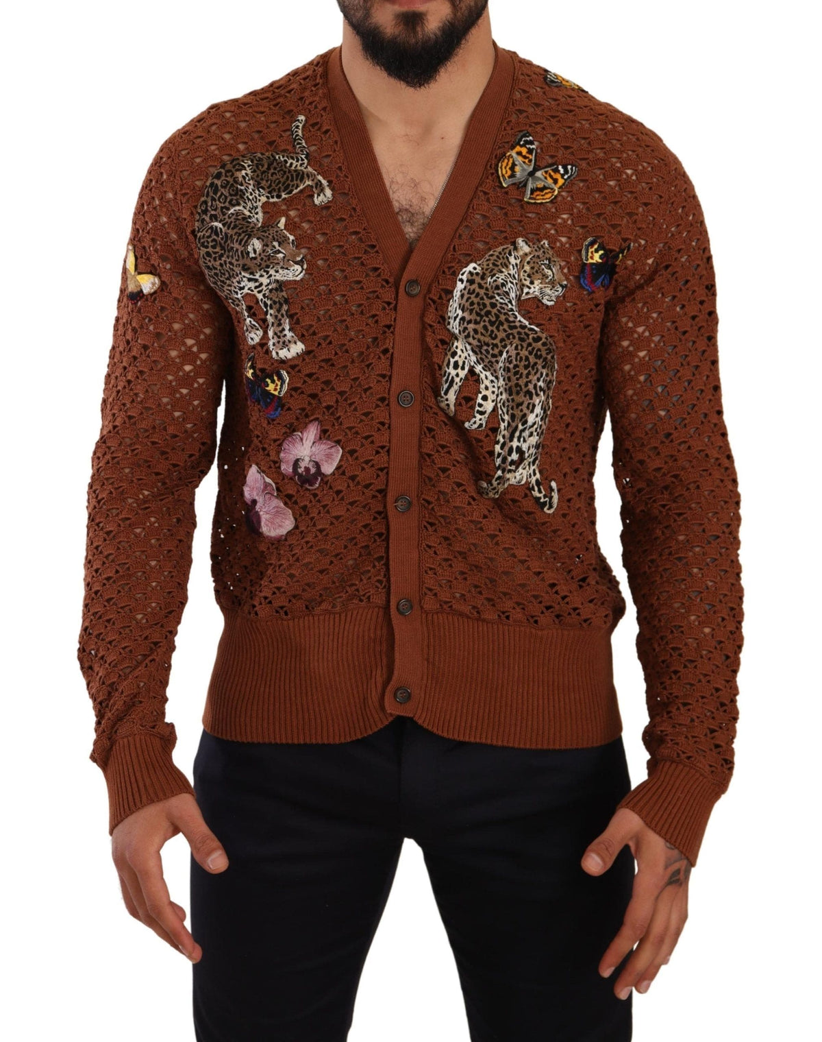 Cardigan brodé multicolore Dolce &amp; Gabbana Refined Elegance