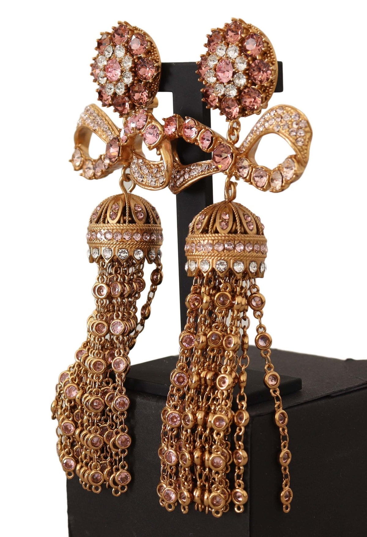 Pendientes elegantes con lazo dorado antiguo de Dolce &amp; Gabbana