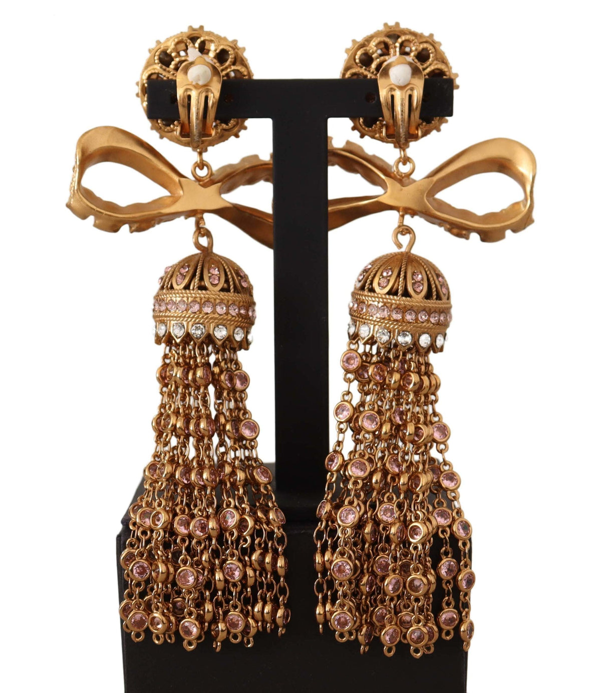 Pendientes elegantes con lazo dorado antiguo de Dolce &amp; Gabbana