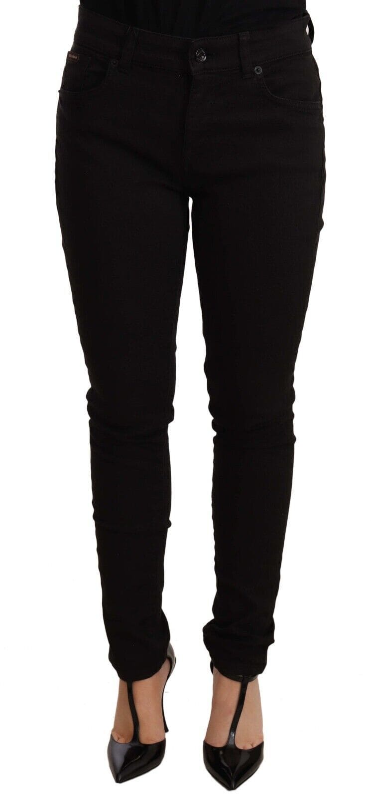 Jean skinny taille moyenne noir chic Dolce &amp; Gabbana