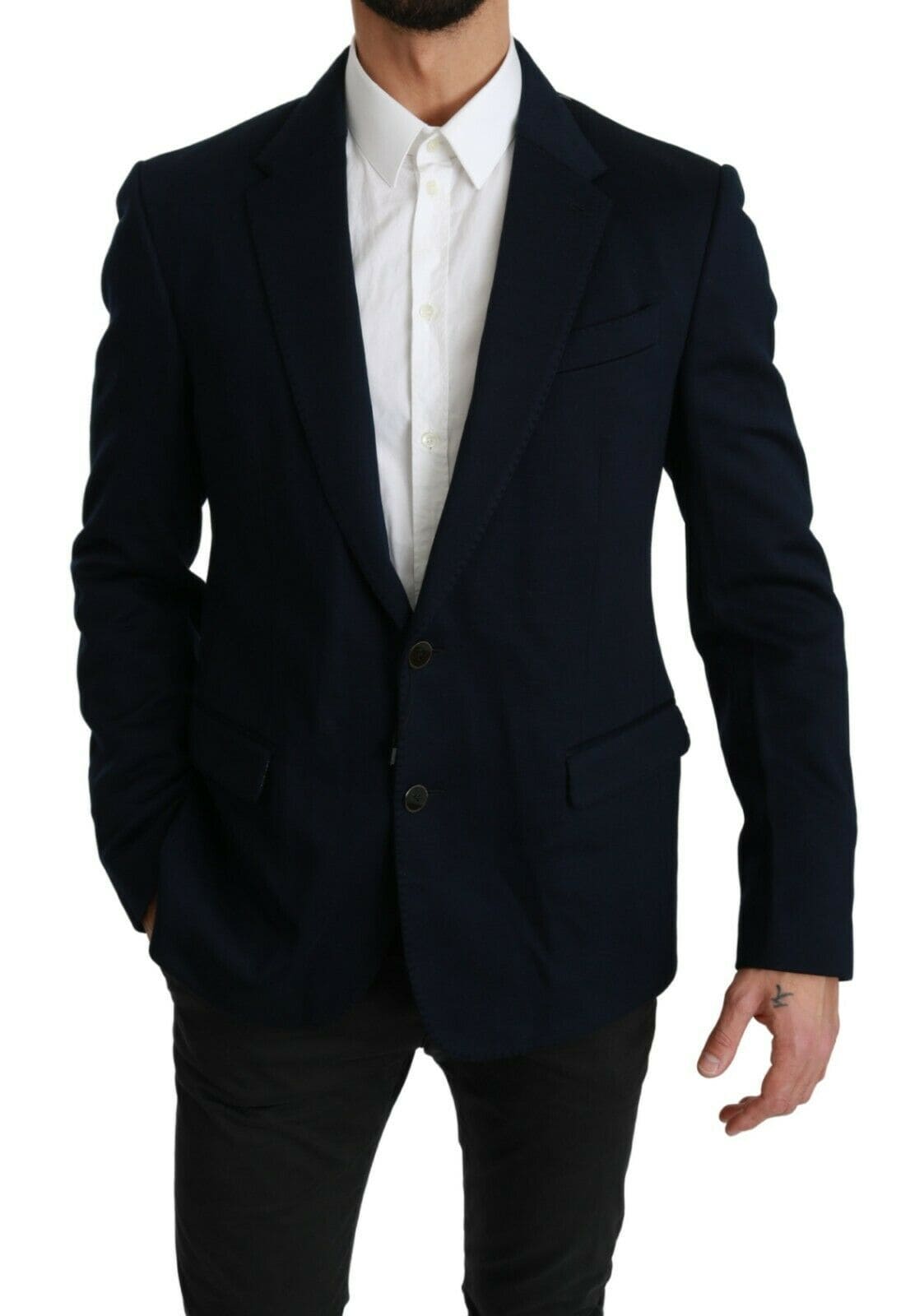 Blazer élégant coupe slim bleu foncé pour homme Dolce &amp; Gabbana