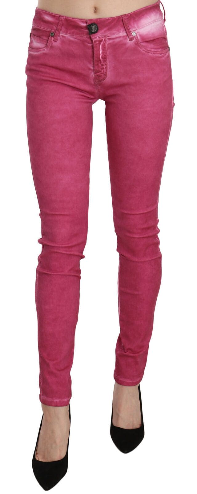 Pantalon skinny taille moyenne rose chic Dolce &amp; Gabbana