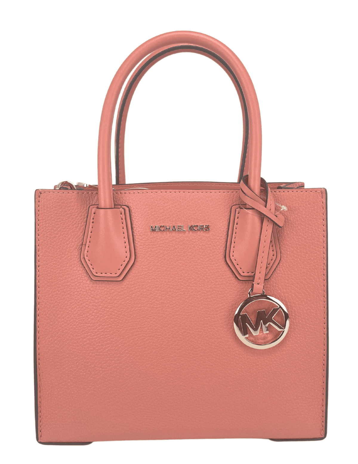 Sac à main bandoulière Michael Kors Mercer Medium Sherbet en cuir galet