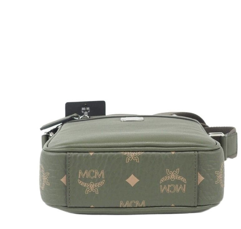 Sac à bandoulière multifonction en cuir mélangé Visetos Mini Sea Turtle de MCM Klassik Vert