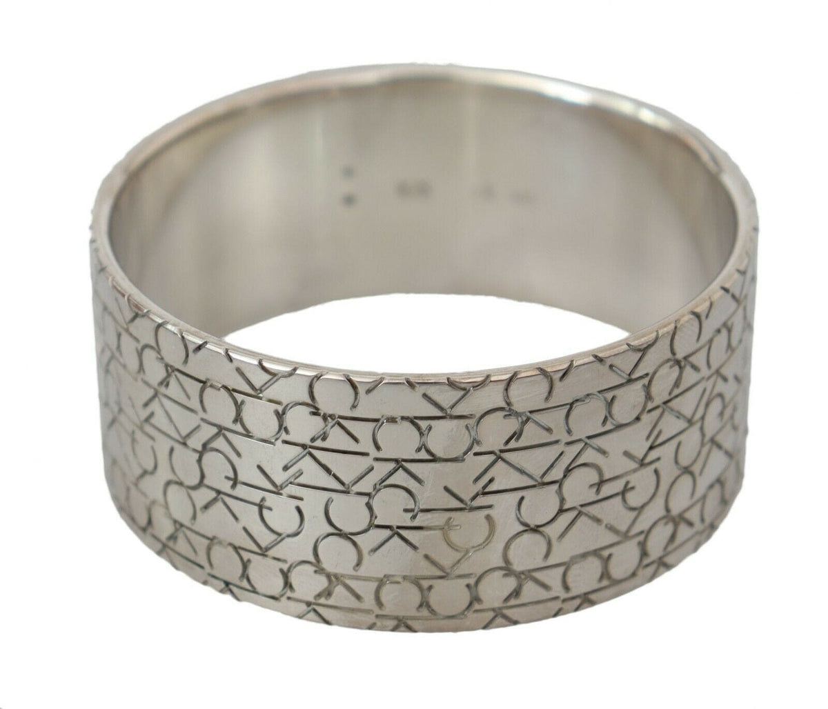 Bracelet jonc élégant en argent sterling avec logo Calvin Klein