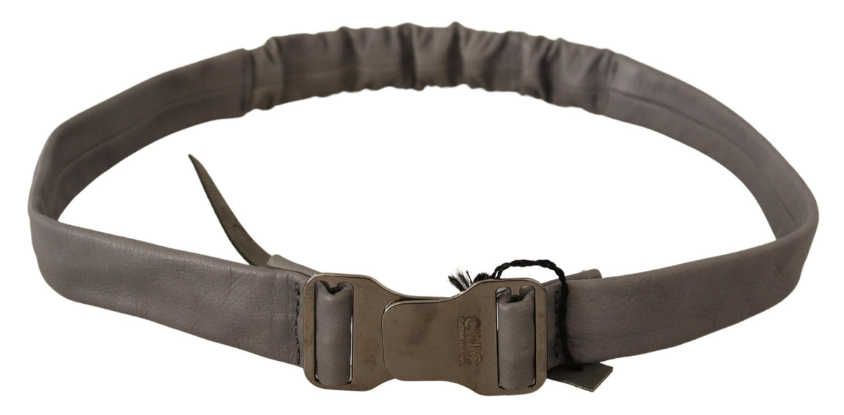 Costume National Élégant Ceinture En Cuir Gris Mode