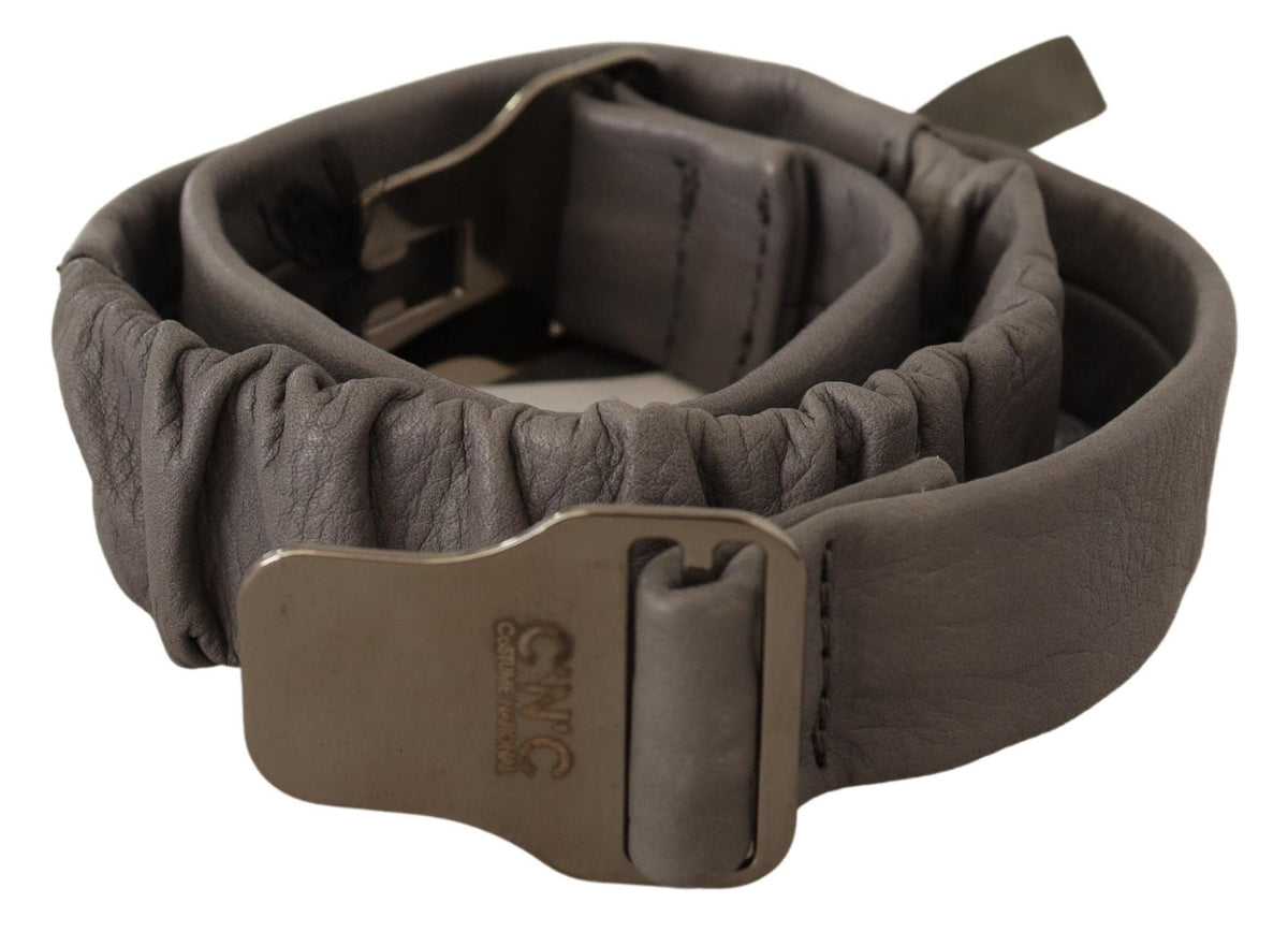 Costume National Élégant Ceinture En Cuir Gris Mode