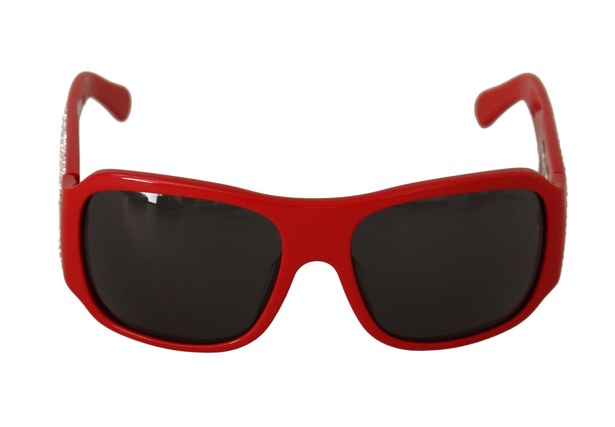 Lunettes de soleil Dolce &amp; Gabbana ornées de pierres Swarovski rouges