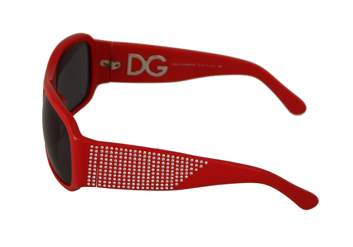 Lunettes de soleil Dolce &amp; Gabbana ornées de pierres Swarovski rouges