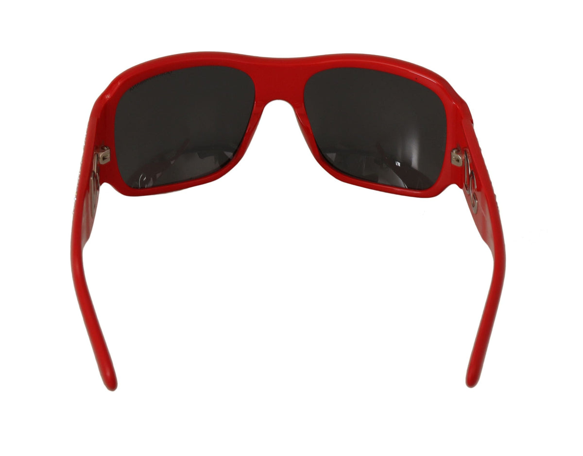 Lunettes de soleil Dolce &amp; Gabbana ornées de pierres Swarovski rouges