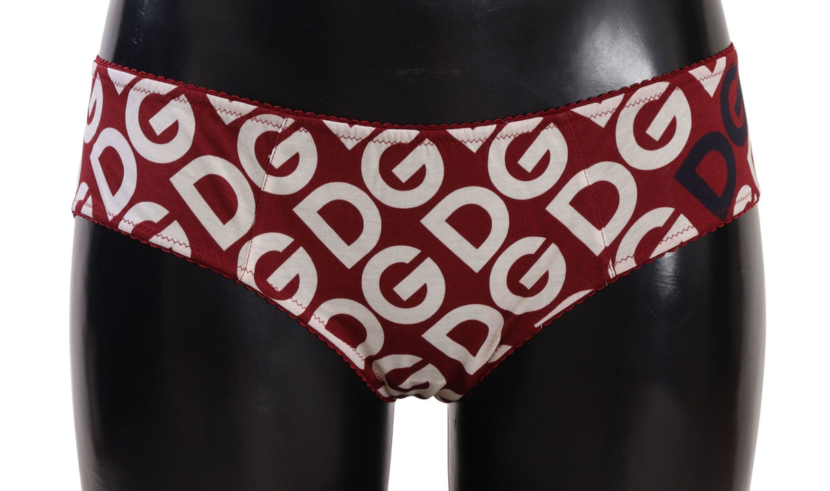 Bas de bain Dolce &amp; Gabbana Chic Bordeaux Blanc Logo