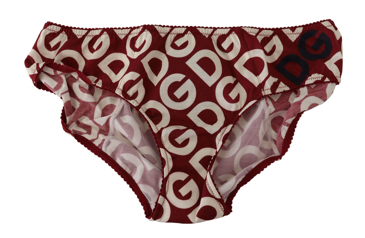 Bas de bain Dolce &amp; Gabbana Chic Bordeaux Blanc Logo