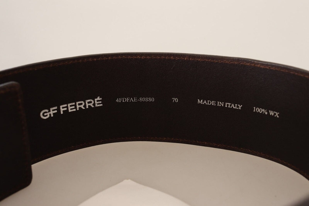 Ceinture élégante en cuir véritable GF Ferre - Marron chic