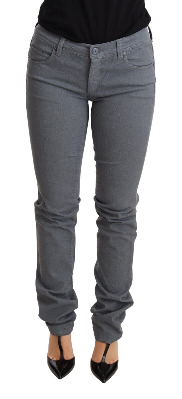 Jean skinny taille basse gris élégant Ermanno Scervino