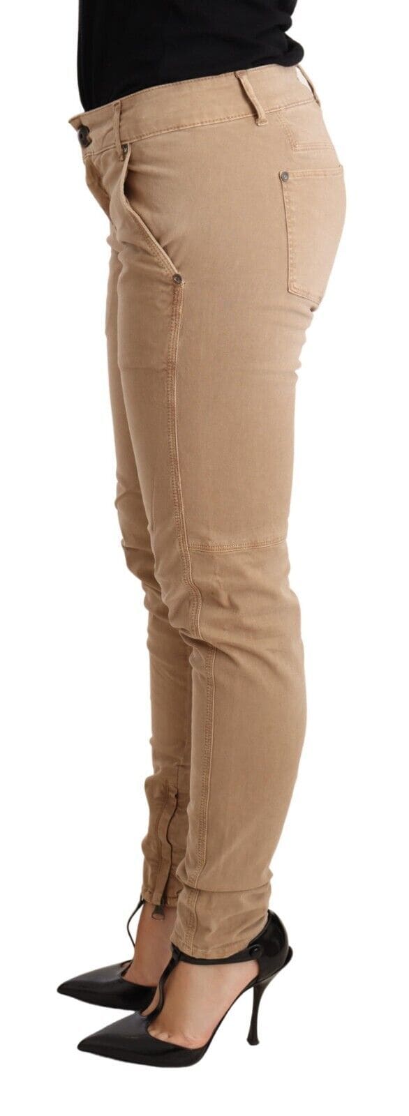 Pantalon skinny taille basse en coton chic Ermanno Scervino