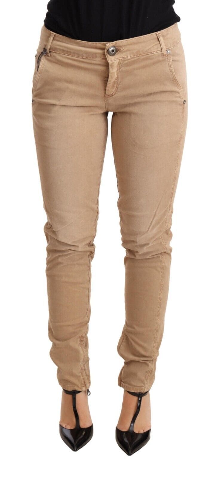 Pantalon skinny taille basse en coton chic Ermanno Scervino