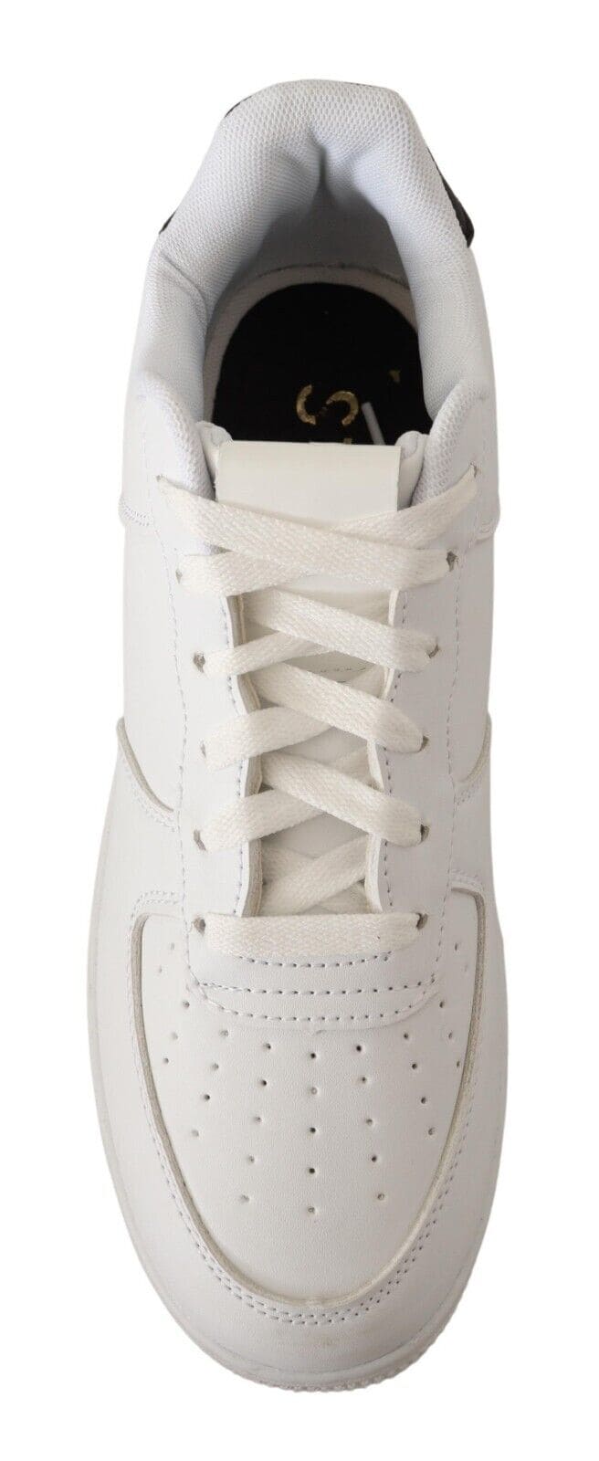 SIGNS Chic White Leather Low Top Sneakers