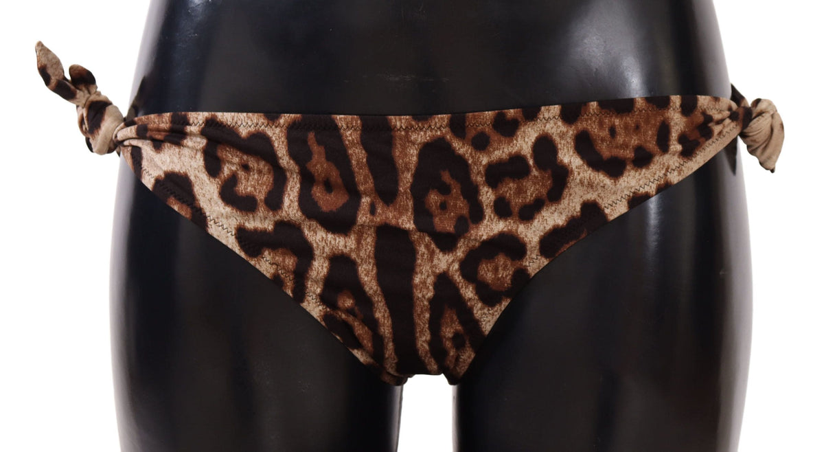 Braguita de bikini con estampado de leopardo elegante de Dolce &amp; Gabbana