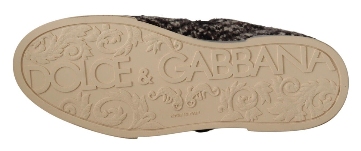 Baskets en cuir argentées Dolce &amp; Gabbana Elegance