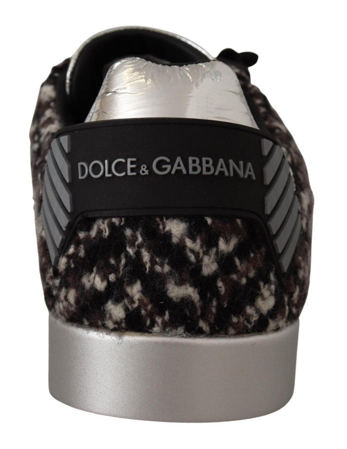 Baskets en cuir argentées Dolce &amp; Gabbana Elegance