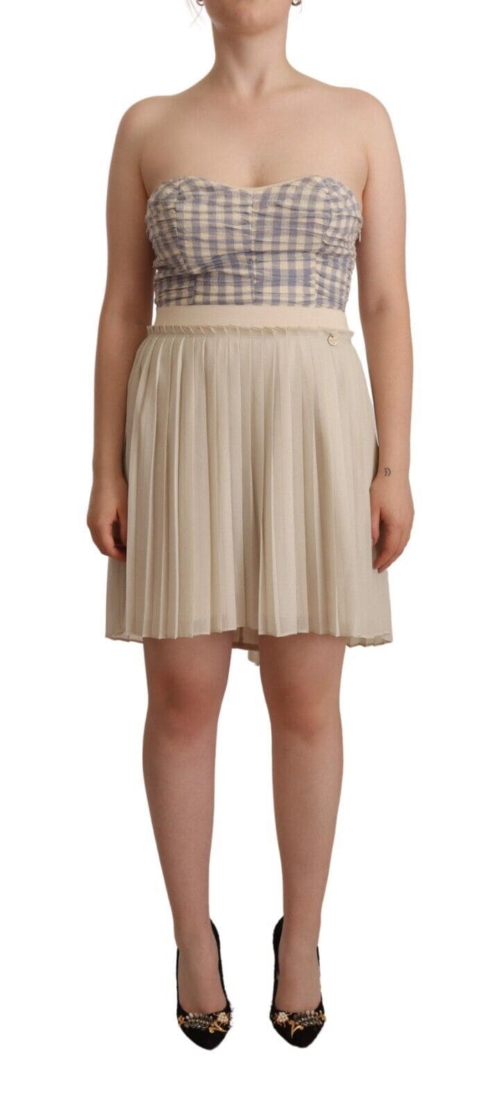 Robe trapèze sans bretelles Guess Chic Beige