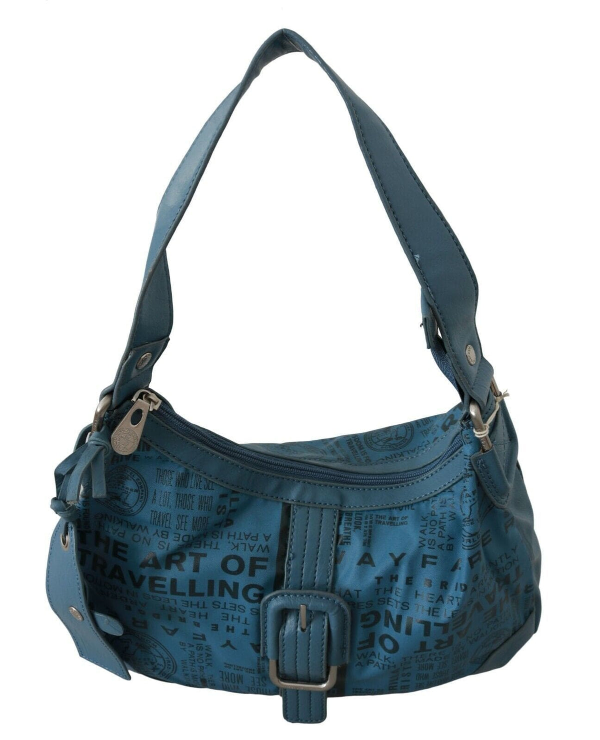 Bolso de hombro elegante de tela azul WAYFARER: perfecto para la elegancia cotidiana