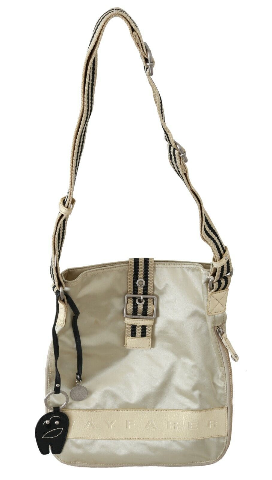 Bolso elegante de tela beige WAYFARER