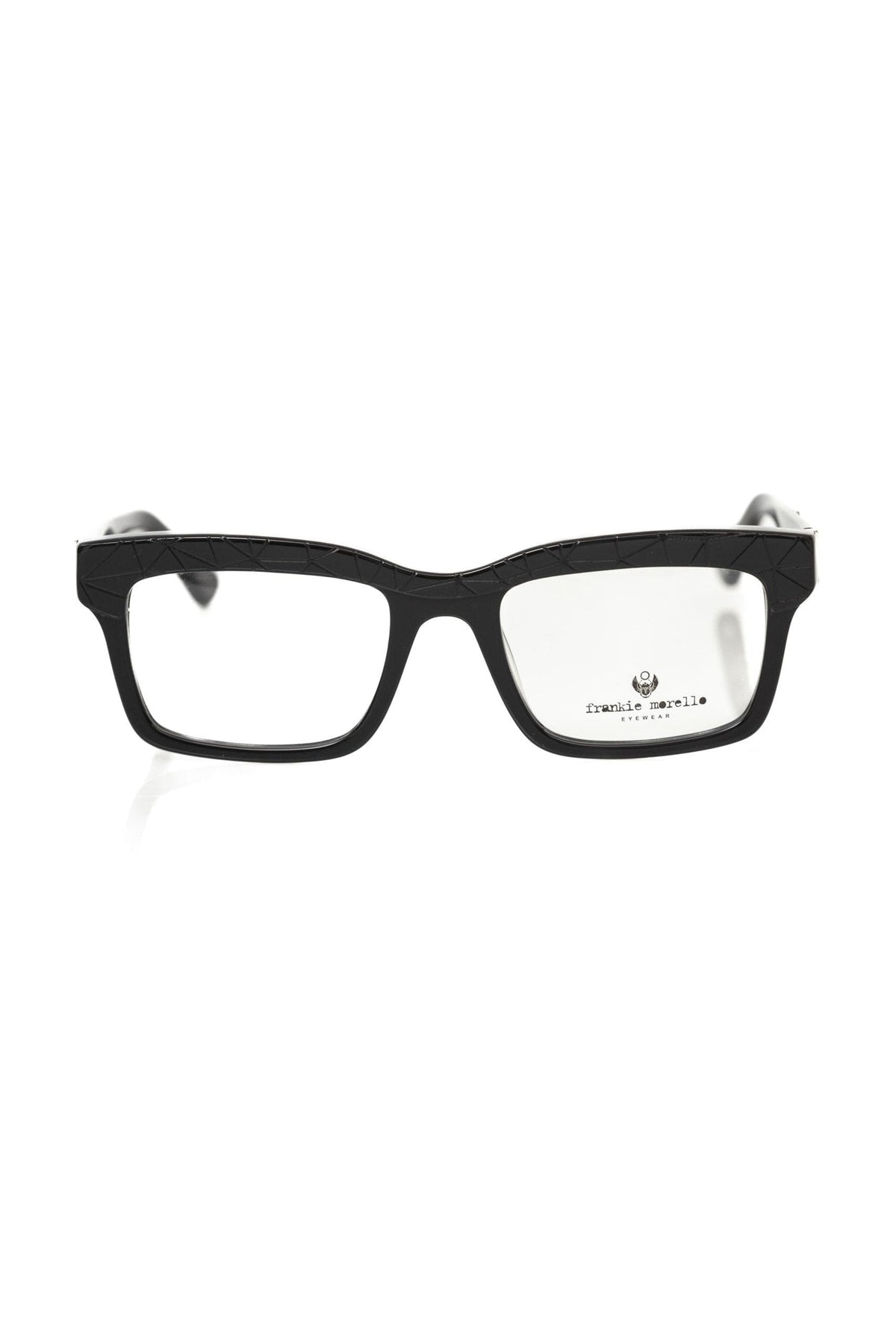 Lunettes de vue Wayfarer géométriques noires Frankie Morello