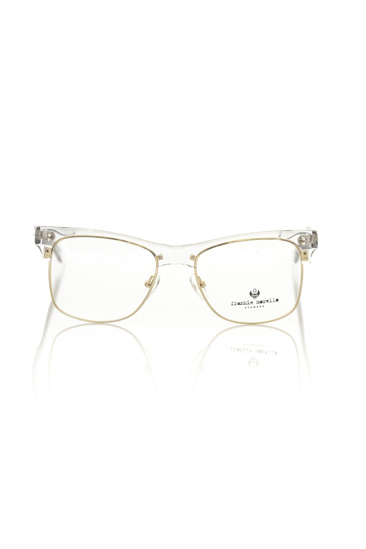 Lunettes de vue Clubmaster dorées élégantes de Frankie Morello