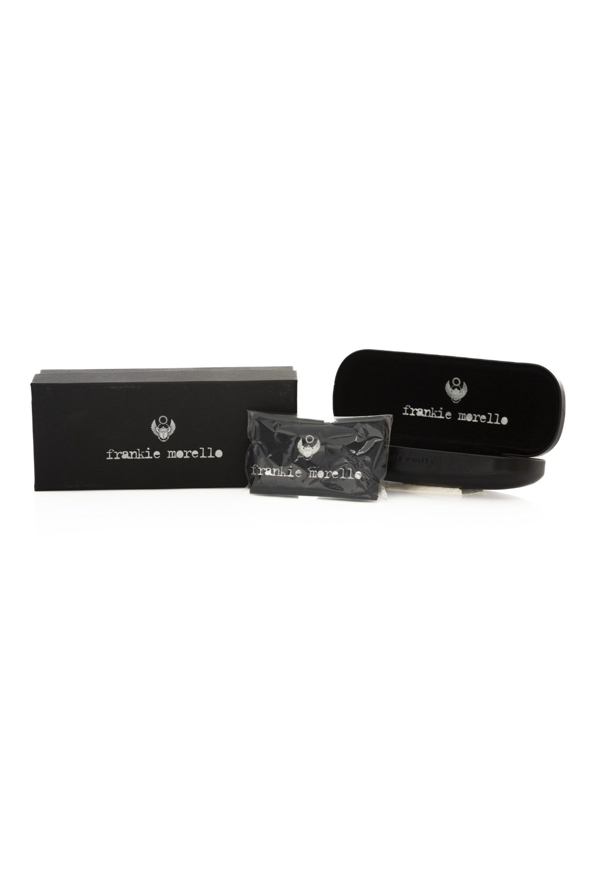 Frankie Morello Silver Metallic Fibre Men Sunglass