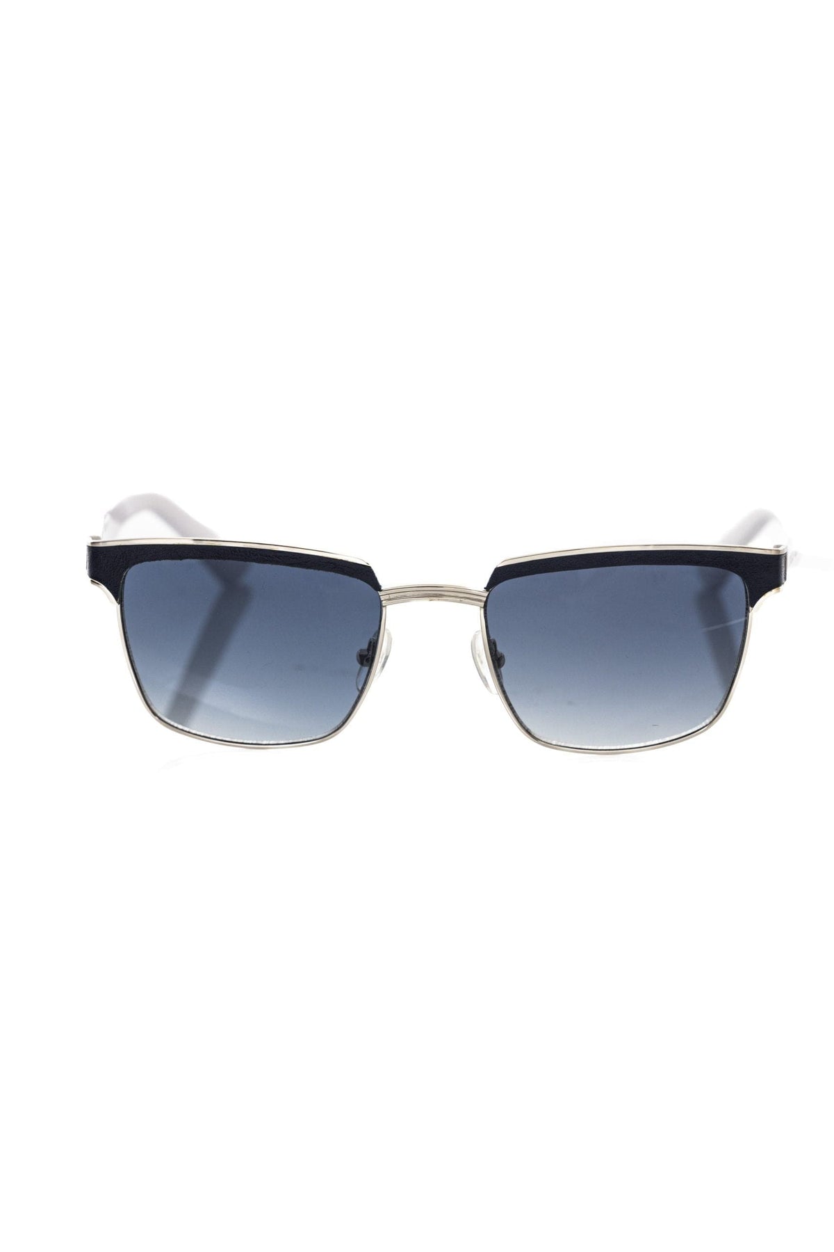 Frankie Morello Black Metallic Fiber Men Sunglass