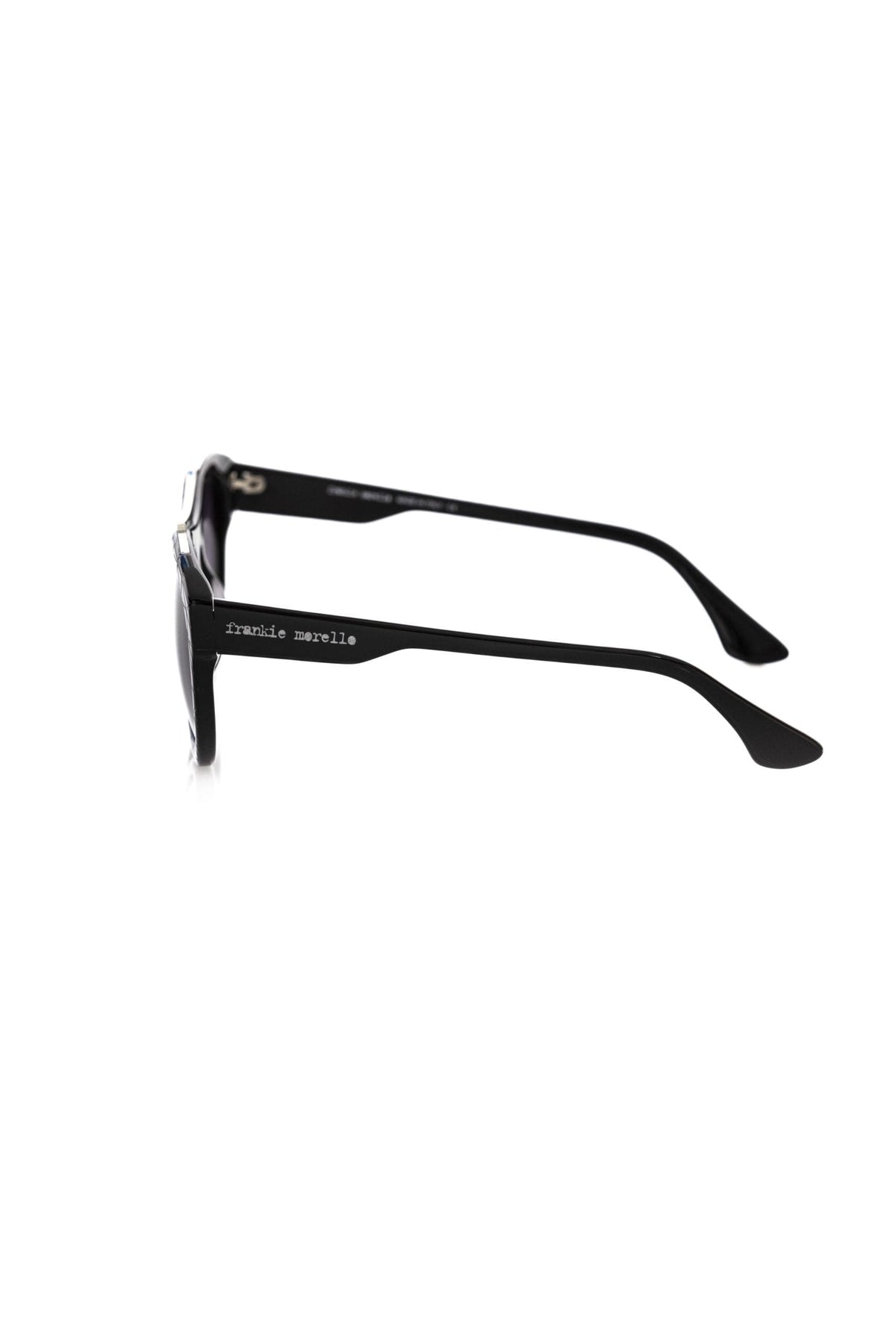 Frankie Morello Black Acetate Men Sunglass