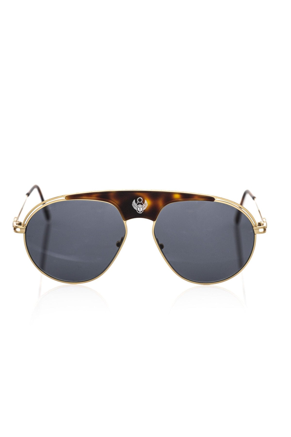 Frankie Morello Brown Metallic Fiber Men Sunglass