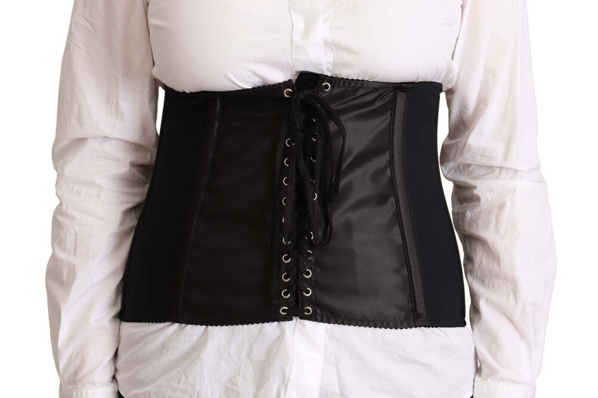 Haut corset noir chic Dolce &amp; Gabbana avec ceinture