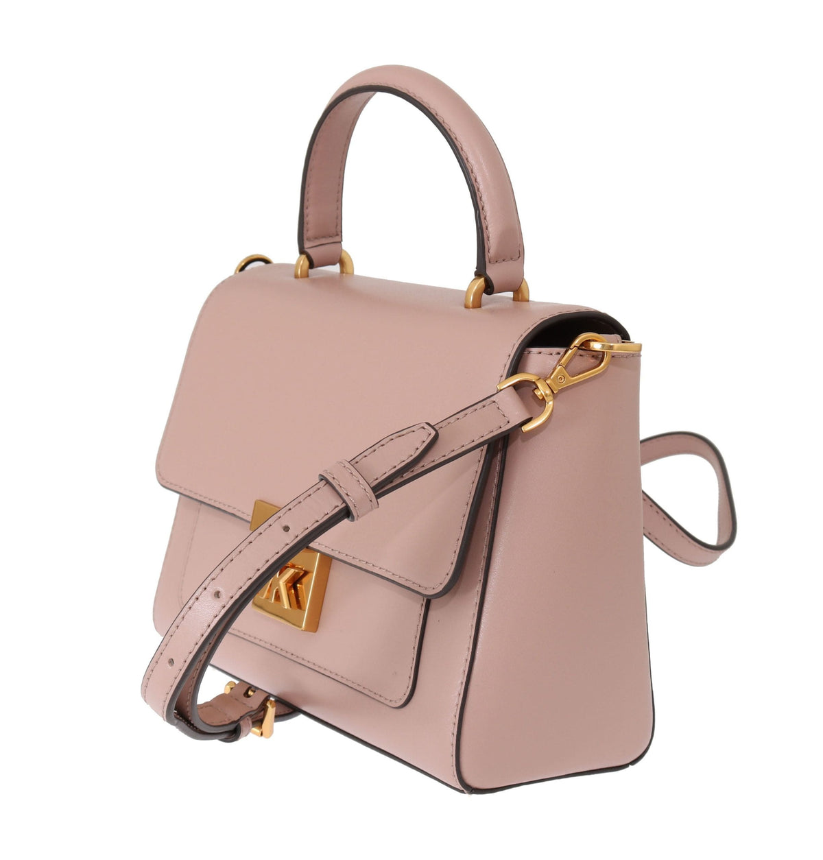 Elegante bolso de hombro Mindy de piel rosa de Michael Kors