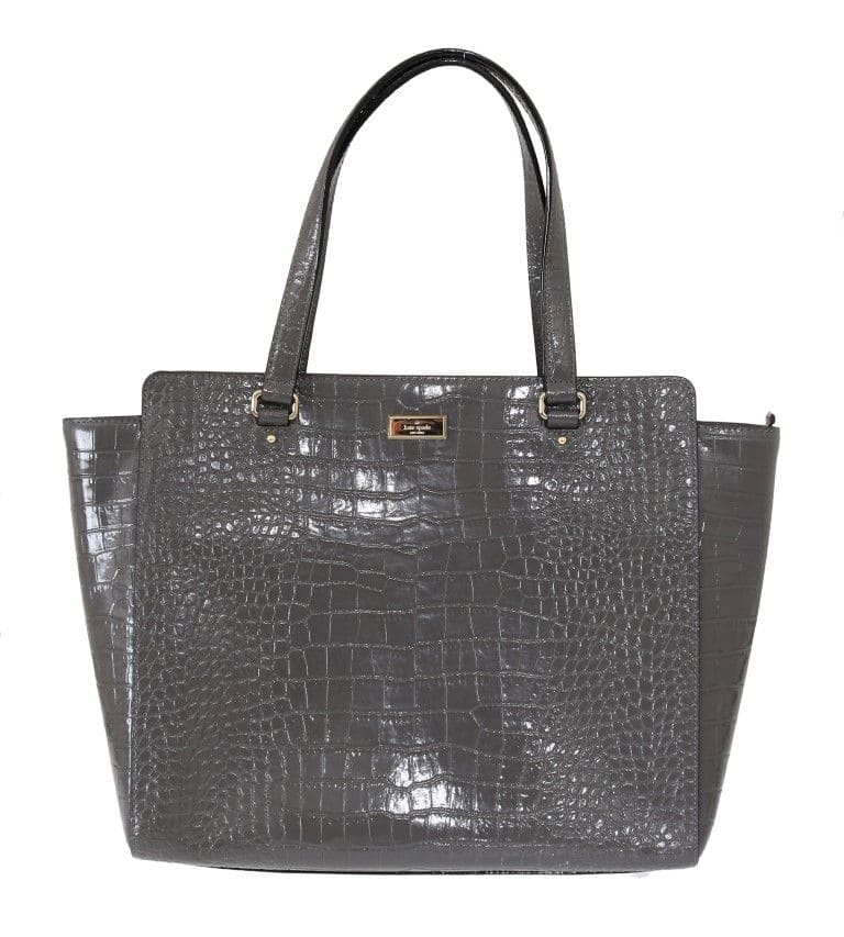 Sac à main en cuir gris Kate Spade Chic Elissa