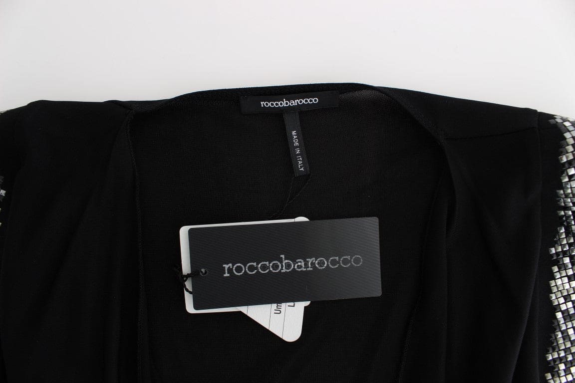 Robe élégante sans manches à décolleté drapé de Roccobarocco