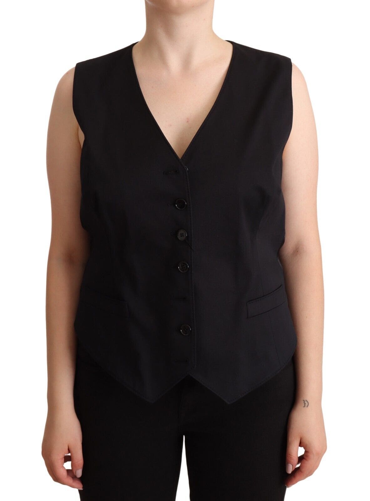 Gilet noir boutonné chic Dolce &amp; Gabbana