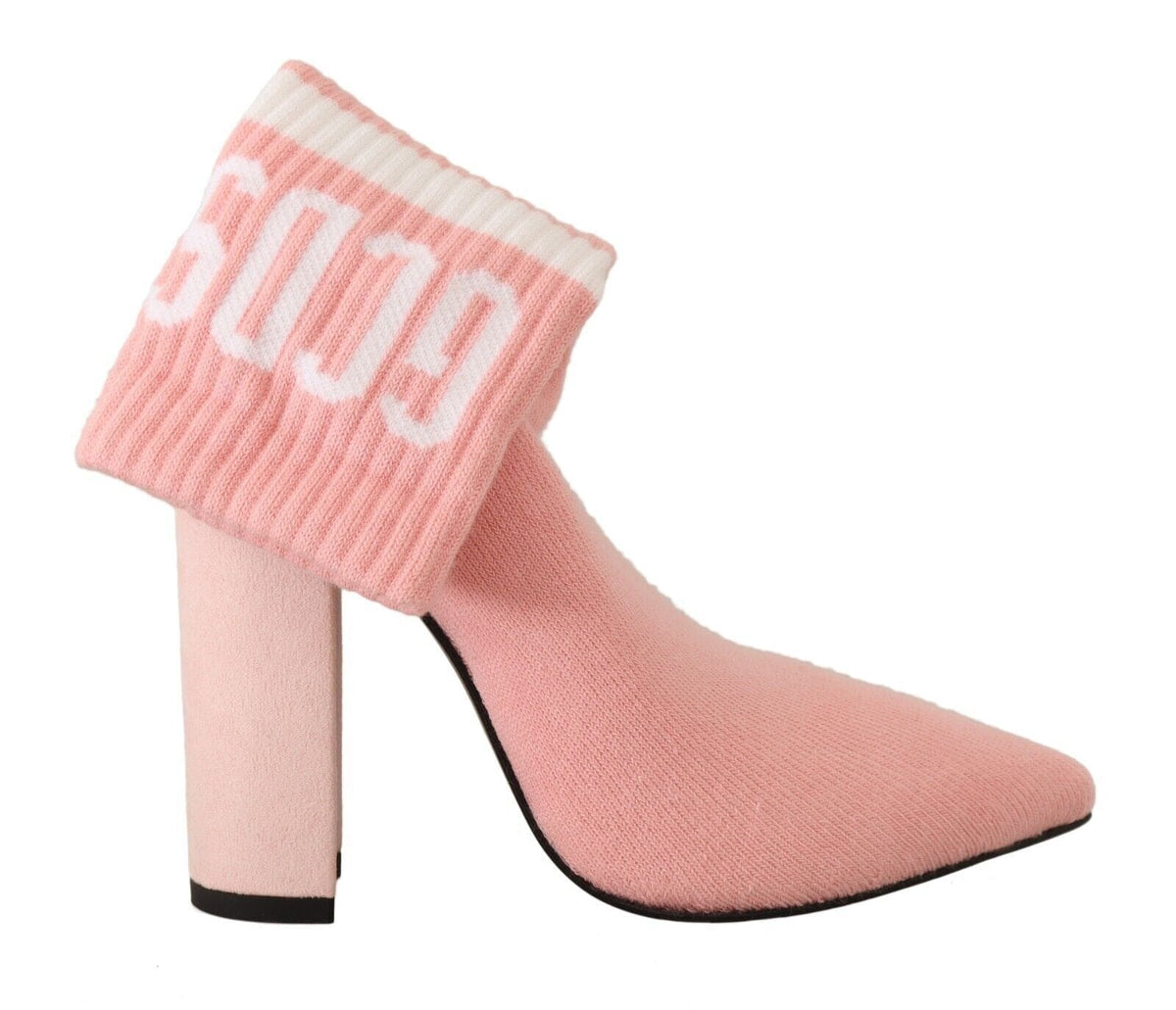 Bottines chics en daim rose GCDS avec chaussettes à logo