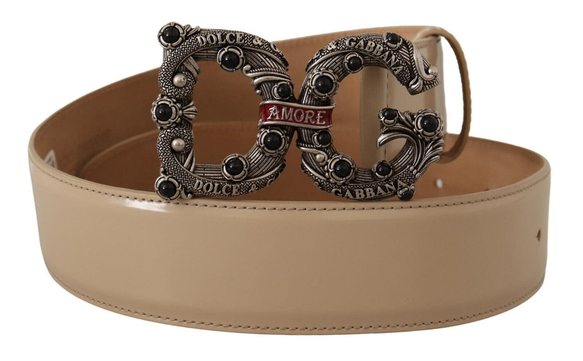 Ceinture Dolce &amp; Gabbana à logo en laiton vintage et perles